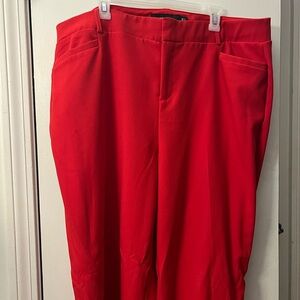 Torrid Red Trousers Straight-Leg Classic